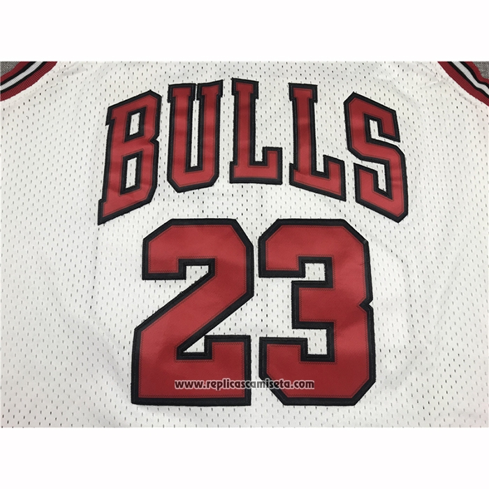 Camiseta Chicago Bulls Michael Jordan #23 Mitchell & Ness 1998 Blanco